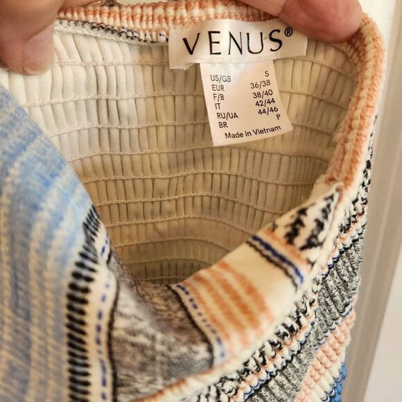 Venus Halter Tassel Striped Jumpsuit Size Small - Picture 6 of 6